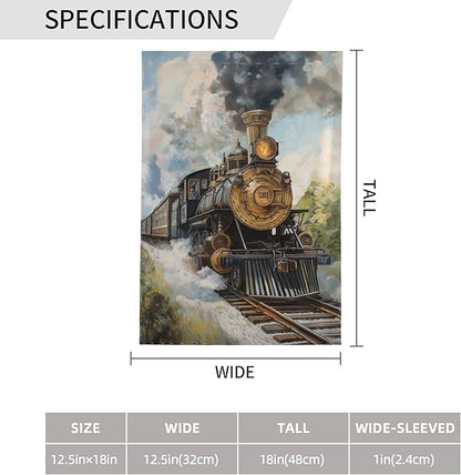 Train Garden Flag 12x18 In Double Sided Yard Flags Lawn Sign Decor No Flagstand