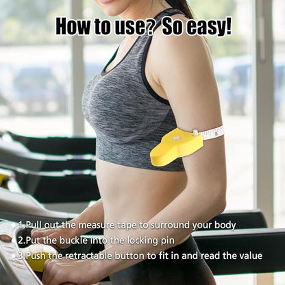 Body Tape Measure - 4PCS Measuring Tape, 60 Inch/150cm, Retractable, Soft, Black + Yellow, Ideal for Weight Loss, Fitness, Tailoring, Sewing, Crafting Clothes