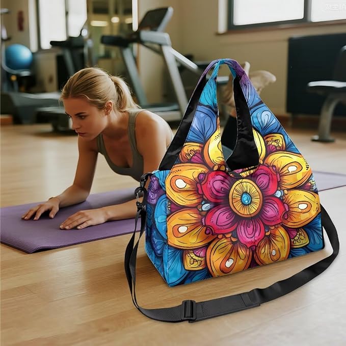 Yoga Mat Bag for Women Men Large Carryall Tote with Adjustable Shoulder Strap for Gym Yoga Travel Pilates Office