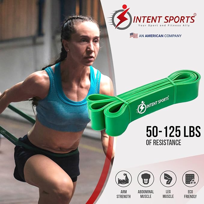 INTENT SPORTS Pull Up Assist Bands – Assistance and Resistance Bands for Pull-Up, Fitness, Body Stretching, Mobility Work, Weightlifting, Heavy Duty - Single/Set – Exercise Videos - eBook!