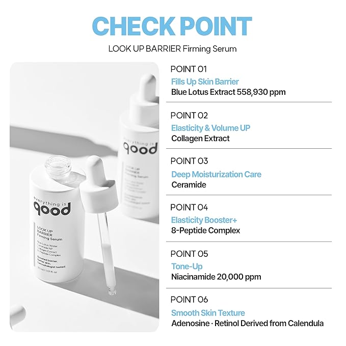 LOOK UP BARRIER Firming Serum– Vegan Collagen Peptide Hydrating Formula