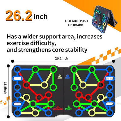AERLANG 26.2" x 13.8" Extra Large Push Up Board, Portable 30-in-2 Workout Set for Push Up, Multi-functional Pushup Stands for Strength Training, Fat Burning Push Up Bar for Home Gym, Perfect Chest Workout Equipment for Men & Women