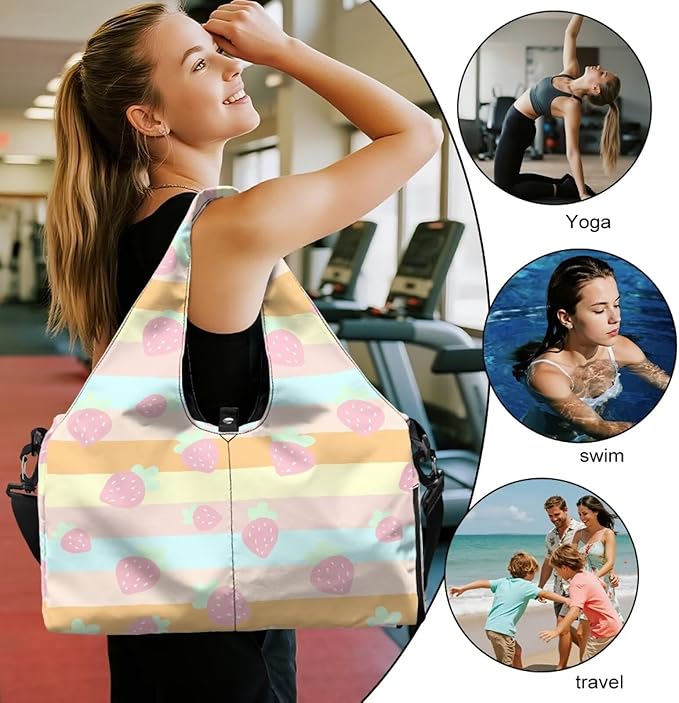 Yoga Mat Bag for Women Men Large Carryall Tote with Adjustable Shoulder Strap for Gym Yoga Travel Pilates Office