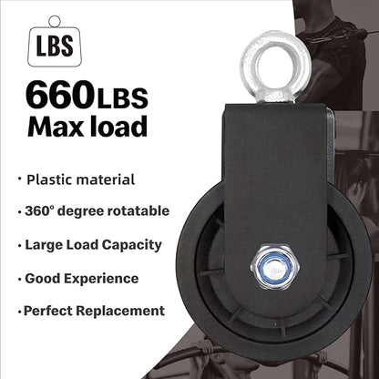 Pulley system for home gym, Aluminum GYM Pulley Wheel Universal Aluminum Alloy Bearing Pulley Wheel for Cable Machine Gym Equipment Part Garage Door