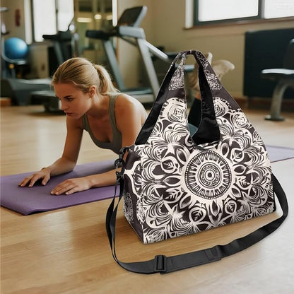 Yoga Mat Bag for Women Men Large Carryall Tote with Adjustable Shoulder Strap for Gym Yoga Travel Pilates Office