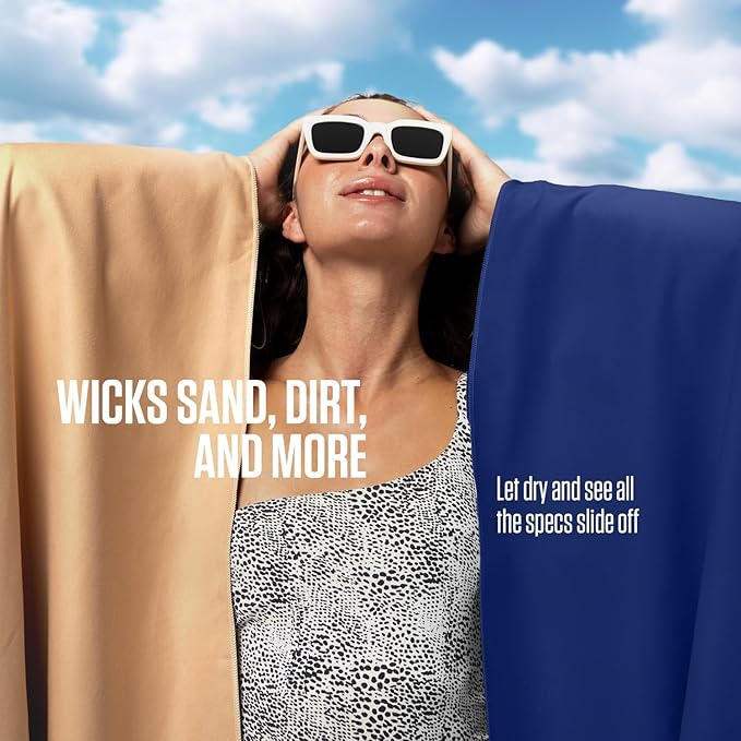 VENTURE 4TH Quick Dry Towel. Microfiber Travel Towel Ideal for Camping, Hiking, Backpacking, Gym. Lightweight & Fast Drying Travel Towels for Body. Compact & Easy to Pack - Navy Blue Medium