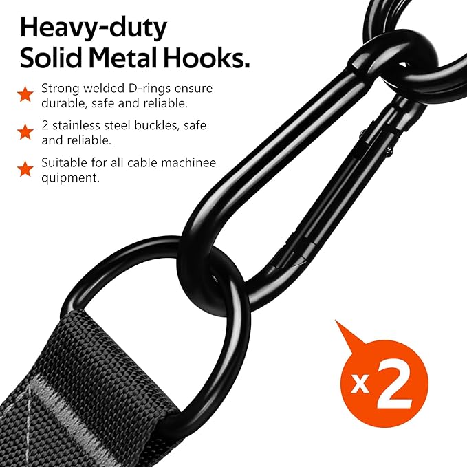 WALITO Exercise Handles, Replacement Cable Machine Attachments for Home Gym Equipment, Pulley System, Pilates, Resistance Bands, Strength Trainer, Heavy Duty Working Out Handles