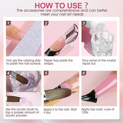 JAOJAO Slip Solution, Gel Nail Cleanser Nail Slip Solution with Brushes Crystal Cup Nailclippers and Cleaning Pads Effective Removal Versatile Cleaning Liquid for Home DIY Manicure,75ml