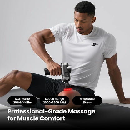 BOB AND BRAD C2 Ultra Massage Gun with Heat and Infrared LED Light, Deep Tissue Percussion Massager Gun, Muscle Massager Electric Back Massagers for Professional Athletes Home Gym