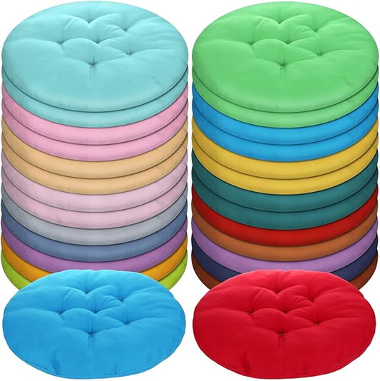 36 Pcs Round Floor Pillows 15.7 Inch Flexible Seating Pillows Chair Floor Cushions Reading Cushions for Kids Adults Classroom Home School Playing Supplies,18 Colors(Colorful)