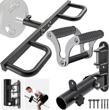 Kipika Landmine Attachment for Olympic Barbell Bars, Wall Mount Landmine Attachment, V Bar Row Landmine Handle and Viking Press Landmine Handle, Versatile Strength Training Equipment for Home Gym