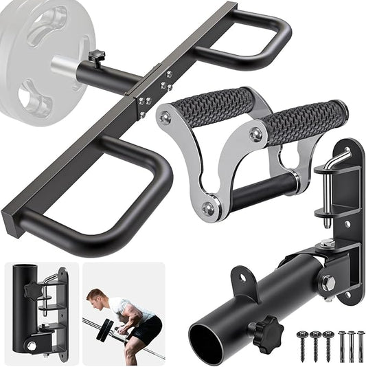 Kipika Landmine Attachment for Olympic Barbell Bars, Wall Mount Landmine Attachment, V Bar Row Landmine Handle and Viking Press Landmine Handle, Versatile Strength Training Equipment for Home Gym