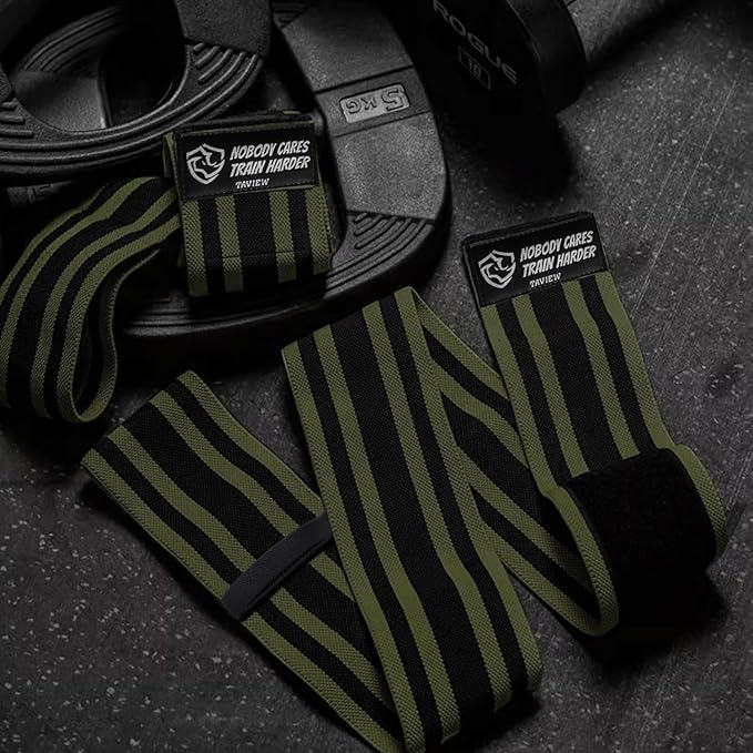 TAVIEW Elbow Wraps for Weightlifting (1 Pair), 47" Elastic Elbow Support & Compression Powerlifting, Fitness, Cross Training & Gym Workout - Elbow Straps for Weight Lifting