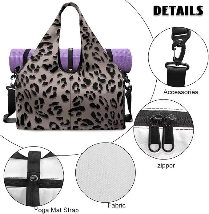 Yoga Mat Bag for Women Men Large Carryall Tote with Adjustable Shoulder Strap for Gym Yoga Travel Pilates Office