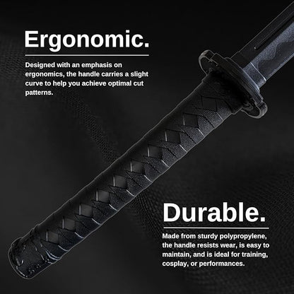 E-BOGU Polypropylene Training Sword (Long 39" and Short 23.5" Black Sword Set)
