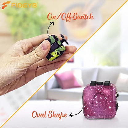 2PCS Cube Fidget Stress Relief Toy for Adults & Kids, Smooth, Quiet Sensory Toy for Anxiety, Focus & ADHD Idea[BR+LGB][2PCS]