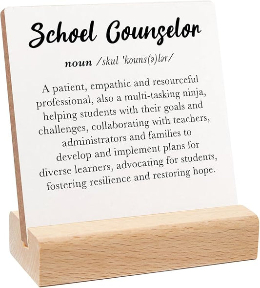 Mental Health Gift, Positivity Recovery Self Care Sign, Mental Health Matters Wood Sign With Wooden Stand for School, Motivational Gift for Psychologist School Counselor Student Boy Girl Best Friends
