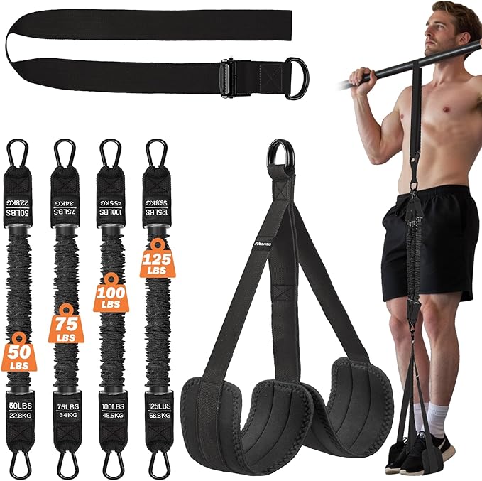 Pull Up Assistance Bands 50-350lbs, Heavy Duty Pull Up Workout Band with Feet Rest, Resistance Band for Pull Up Bar Bands, Pull Up Assist Band Strength Training Workout Equipment, Height Adjustable