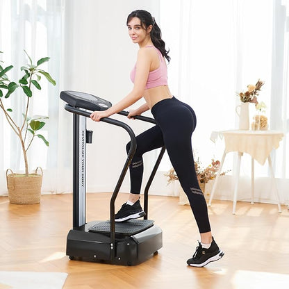 ZELUS Whole Body Vibration Plate, 500W Vibration Plate Exercise Machine with 99 Levels 3 Preset Modes & 2 Resistance Bands, Training Fitness Vibration Platform Machine for Home Gym with 330lb Capacity