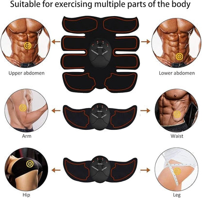 Fitness Belt, Abdominal Toning Belt, ABS Training Belt Ab Trainer Fitness Equipment for Men Woman Abdomen/Arm/Leg Home, Stimulator, Muscle, Powered, for Muscle Conditioning Gray, Large