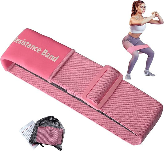 Adjustable Fabric Resistance Bands with Medium Resistance Levels, Non-Slip Exercise Bands for Men and Women, Perfect Workout Bands for Glutes and Lower Body Training - 1 Pack