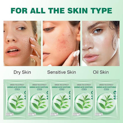 Tea Tree Facial Mask for Women,Hydrating Face Mask Sheet Home SPA,Moisturizing Face Sheet Mask for Dry, Oily,Sensitive Skin 30ml（5Pack）