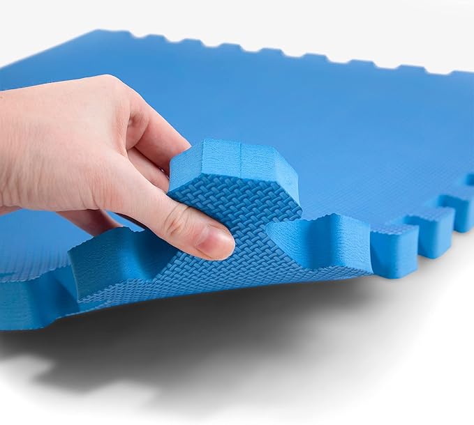 IncStores Fitness Foam Flooring Tiles | Low-Profile Interlocking Foam Tiles for Lightweight Floor Protection in Your Home Gym, Playroom, and More