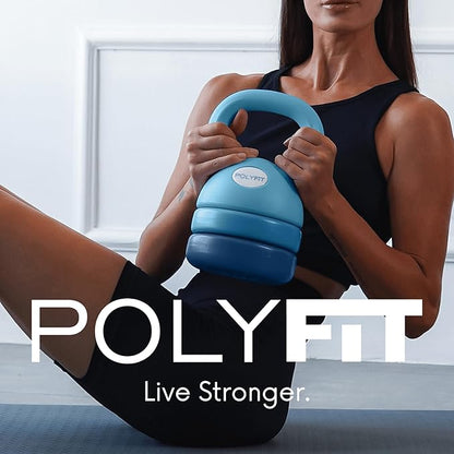 Polyfit Adjustable Kettlebell | 5 lb - 12 lb | Kettlebells Weights Set for Home Gym | Kettle Bell Sets for Women at Home