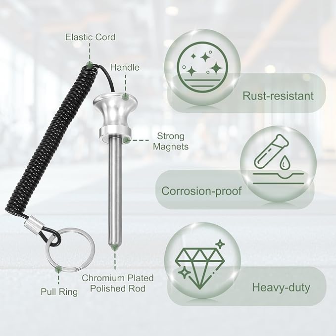 Weight Stack Pin, Weight Gym Pin Strength Training Equipment Replacement with Pull Rope for Commercial Home