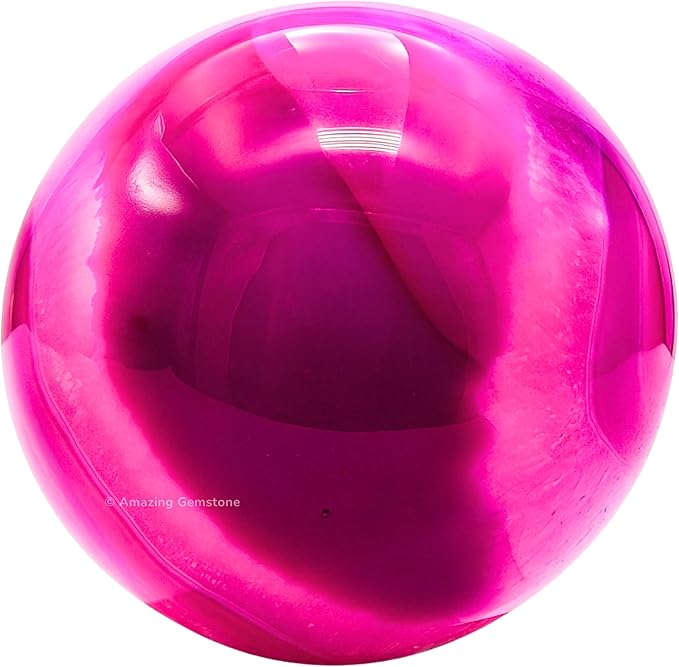Amazing Gemstone Pink Onyx Crystal Ball with Stand - 2 Inches Crystal Sphere Meditation Balls for Witchcraft and Decorative Balls