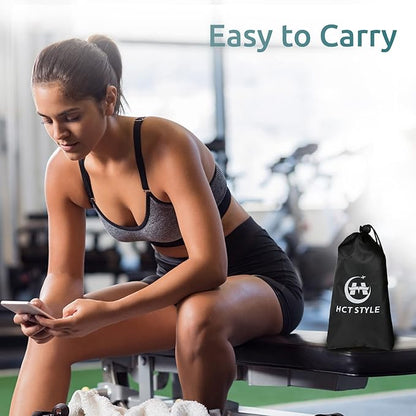 Exercise Band Resistance Bands for Working Out Men and Women Set 5 Different Levels Yoga Pilates,Natural Latex is Non Toxic and Odorless Not curl with Exercise Instructions e Carry Bag.