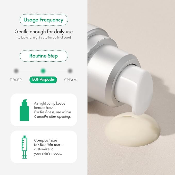 Easydew DW-EGF Melatoning Ampoule 3X - Hydrating Dark Spot Serum with Niacinamide & Glutathione for Uneven Skin - Fast Absorbing Day & Night Ampoule Korean Skin Care (Pump 0.27 fl oz, EGF 3X)