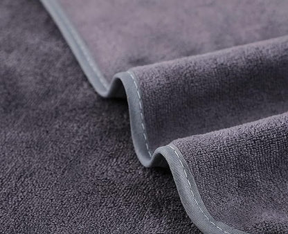 Microfiber Gym Towels Bigger Size Super Soft for Exercise Fitness, Sports, Workout, 380-GSM 15-Inch x 31-Inch Quick-Drying Towels (3 Pack, Pure Grey+Blue+Purple)