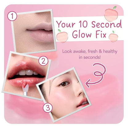 FRUDIA Korean Makeup Lip + Cheek Glow Jam |Long lasting, Moisturizing & Plumping | Non - Sticky & Glossy Color for Eyes, Lips & Cheeks |Bonbon Grape – Cool pink with a hint of grape purple - 4.5 gm