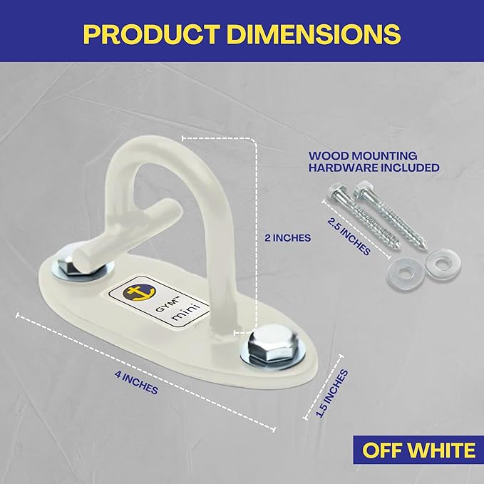 Anchor Gym Mini H1 - Resistance Band Wall Anchors for Home Workouts | Wall Mount Anchor for Resistance Bands, Stretch Straps & Suspension Trainers