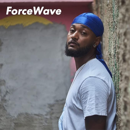 ForceWave 2 Pieces Silky Durag Pack for Men Women Waves, Premium Satin Deluxe Du-rag