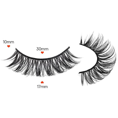 Onlyall Natural Lashes Wispy Lashes Natural Look False Eyelashes Natural Flared Eyelashes False Eye Lashes Soft Fluffy Lashes 7 Pairs Curl-02