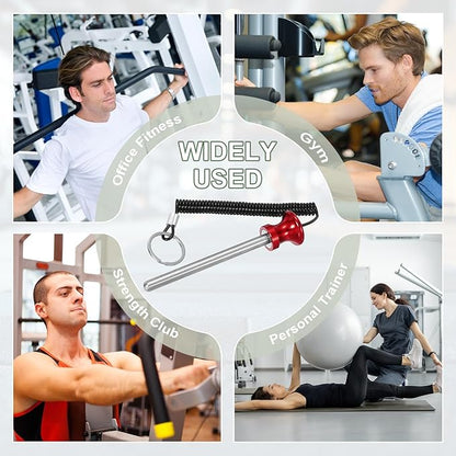 Weight Stack Pin, Weight Gym Pin Strength Training Equipment Replacement with Pull Rope for Home Gym Club