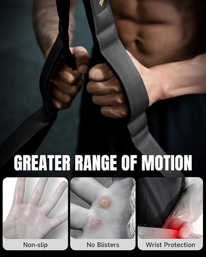 MANUEKLEAR Tricep Rope Cable Attachment Handles, Greater Range of Motion, Tricep Pull Down Rope for Push Downs, Crunches, Facepulls for Professional Gym