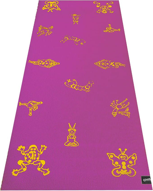 Bean Products Yoga Mat for Exercise - Non Slip Thick Comfortable Workout Floor Mat for Adults and Kids - Eco Friendly Foldable Yoga Mat for Yoga, Pilates, Gym and Stretching