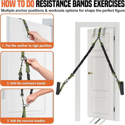 SERTT Pull Up Assistance Bands 300lbs, Adjustable Pull Up Bands with 4 Heavy Duty Resistance Bands for Pull Ups, All-in-one Exercise Bands for Pull Up Assist and Resistance Training