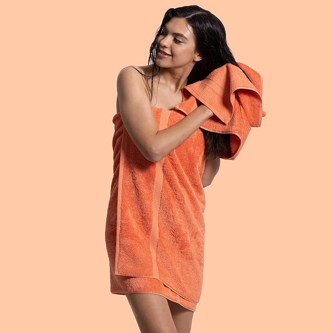 Chakir Turkish Linens 100% Cotton Premium Turkish Towels for Bathroom | 16'' x 30'' (4-Piece Hand Towel, Coral)