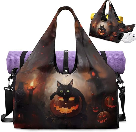 Yoga Mat Bag for Women Men Large Carryall Tote with Adjustable Shoulder Strap for Gym Yoga Travel Pilates Office