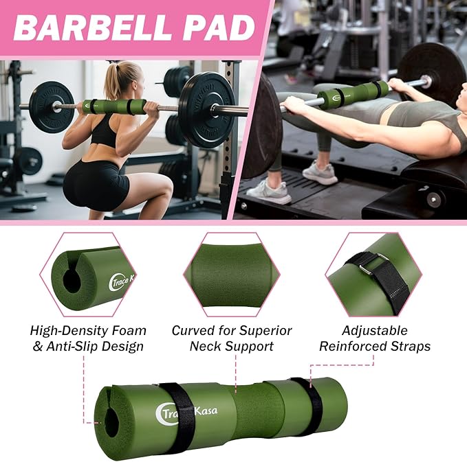 Barbell Pad Set: Hip Thrusts Pad for Squats Weight Lifting Gym Equipment Accessories