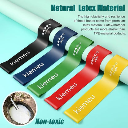 Mini Loop Resistance Bands for Working Out Legs, Elastic Stretch Bands for Exercise Loop Bands, Rubber Exercise Bands for Physical Therapy and Rehab, 6 cm Upgraded Version