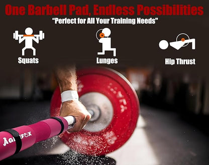 AGILEFOXX Barbell Pad - Squat Pad-Hip Thrust Foam Pad, Comfort & Safety for Strength Training