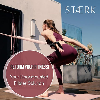 STAERK Pilates Suspension Training System - Premium Resistance Training Kit - At-Home Pilates for Strength & Flexibility - Resistance Bands Set for Home Gym, Travel, and Outdoors