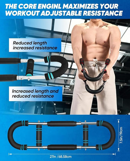 Twister Arm Trainer, Adjustable Resistance Twister Arm Exerciser Chest Exerciser for Men, Portable Chest Workout Equipment Arm Trainer, Forearm Triceps Chest Enhanced Exercise Strengthener