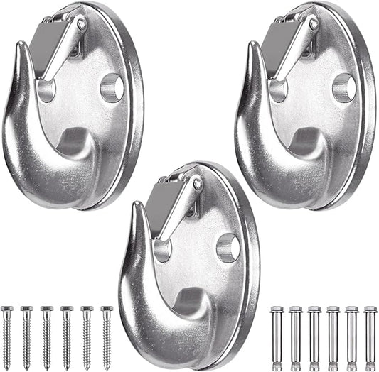 SELEWARE 3 Pack Heavy Duty Stainless Steel Wall Anchors for Resistance Bands – 2000 lbs Load Capacity, Space-Saving Home Gym & Physical Therapy Mounts for Strength Training & Body Weight Straps