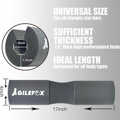 AGILEFOXX Barbell Pad - Squat Pad-Hip Thrust Foam Pad, Comfort & Safety for Strength Training